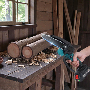 Mini Cordless Electric Chainsaw - Battery Powered Pruning & Wood Cutting Tool - Small Pet Homes
