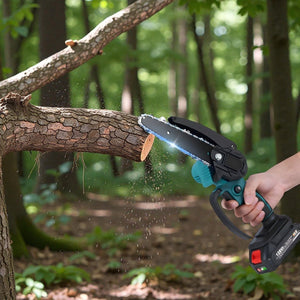 Mini Cordless Electric Chainsaw - Battery Powered Pruning & Wood Cutting Tool - Small Pet Homes