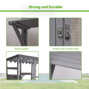 Outdoor Cat House Catio - Spacious with 6 Ledges and Weatherproof Design - Small Pet Homes