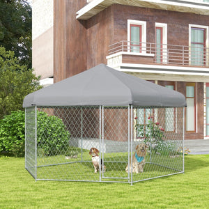 Outdoor Dog Kennel for Medium & Large Dogs – Waterproof, UV - Resistant Hexagonal Enclosure with Lockable Door - Small Pet Homes