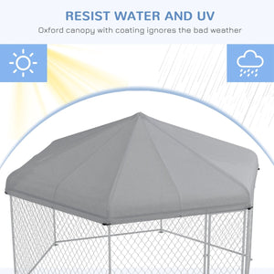 Outdoor Dog Kennel for Medium & Large Dogs – Waterproof, UV - Resistant Hexagonal Enclosure with Lockable Door - Small Pet Homes
