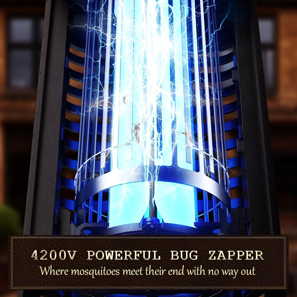 Outdoor & Indoor Electric Bug Zapper – 4200V Mosquito Killer with 15W UVA Light - Small Pet Homes