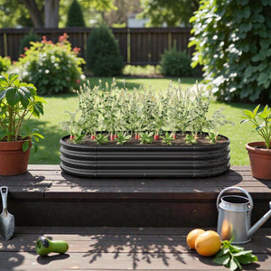 Outdoor Raised Metal Planter Bed - Small Pet Homes
