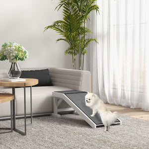 Pet Ramp for Dogs & Cats with Non - Slip Carpet – Pine Wood Assist Ramp for Small, Senior, or Mobility - Limited Pets - Small Pet Homes