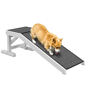 Pet Ramp for Dogs & Cats with Non - Slip Carpet – Pine Wood Assist Ramp for Small, Senior, or Mobility - Limited Pets - Small Pet Homes