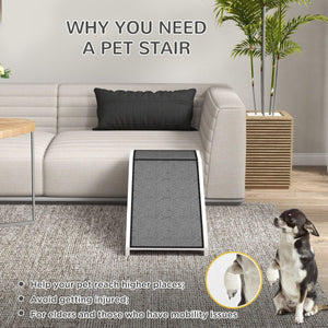 Pet Ramp for Dogs & Cats with Non - Slip Carpet – Pine Wood Assist Ramp for Small, Senior, or Mobility - Limited Pets - Small Pet Homes