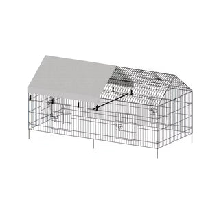 Pointed Wire Chicken Coop with Fabric Cover – Outdoor Poultry Enclosure for Breeding - Small Pet Homes