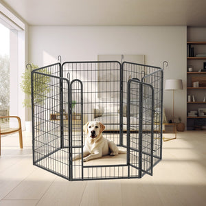 Portable Dog Exercise Pen with Door for Indoor and Outdoor Use - Small Pet Homes