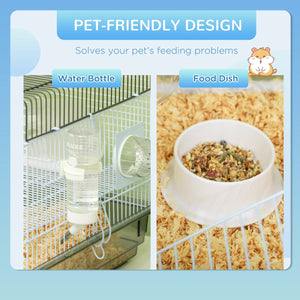Small Animal Cage for Gerbils & Dwarf Hamsters – Indoor Habitat with Tubes, Exercise Wheel, Food Dish & Water Bottle - Small Pet Homes