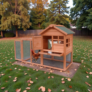 Small Wooden Chicken Pen – Cozy, Secure and Portable Hen Coop and Run - Small Pet Homes