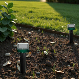 Solar Powered With Lights Outdoor Ultrasonic Mouse Expeller & Repeller - Small Pet Homes