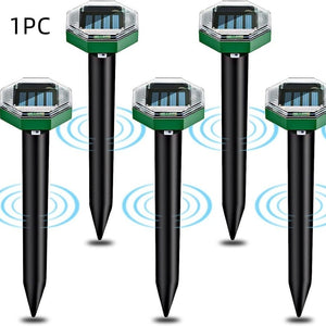 Solar Powered With Lights Outdoor Ultrasonic Mouse Expeller & Repeller - Small Pet Homes