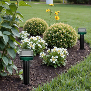 Solar Powered With Lights Outdoor Ultrasonic Mouse Expeller & Repeller - Small Pet Homes