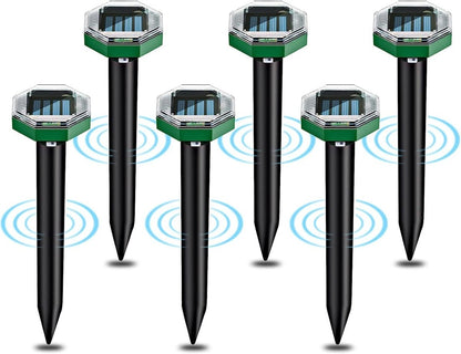 Solar Powered With Lights Outdoor Ultrasonic Mouse Expeller & Repeller - Small Pet Homes