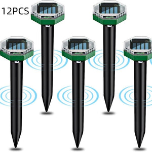 Solar Powered With Lights Outdoor Ultrasonic Mouse Expeller & Repeller - Small Pet Homes