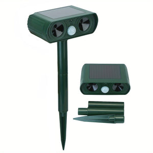 Solar Ultrasonic Outdoor Animal Repellent Device - Small Pet Homes