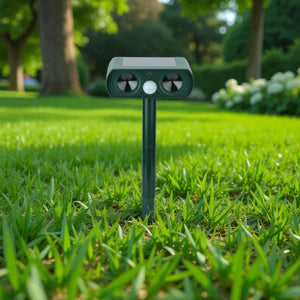 Solar Ultrasonic Outdoor Animal Repellent Device - Small Pet Homes