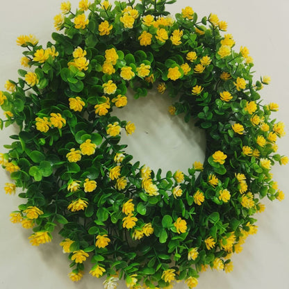 Spring Garland for Front Door – Artificial Floral Greenery for Porch, Mantel & Wedding Decor - Small Pet Homes