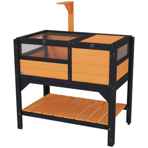 Tortoise Habitat with Storage Shelf – Indoor Reptile Cage with Weather Shelter and Hide Box - Small Pet Homes