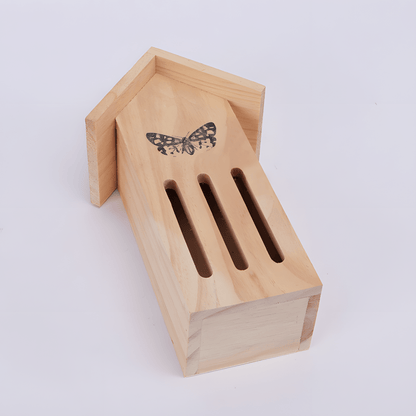 Wooden Butterfly House - Natural Pine Garden Enclosure for Butterflies - Small Pet Homes