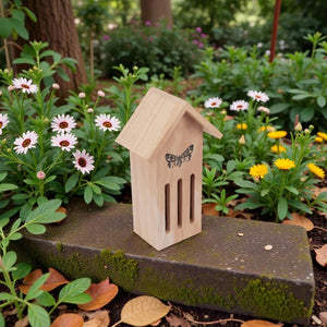 Wooden Butterfly House - Natural Pine Garden Enclosure for Butterflies - Small Pet Homes