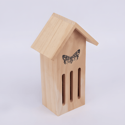 Wooden Butterfly House - Natural Pine Garden Enclosure for Butterflies - Small Pet Homes