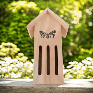 Wooden Butterfly House - Natural Pine Garden Enclosure for Butterflies - Small Pet Homes