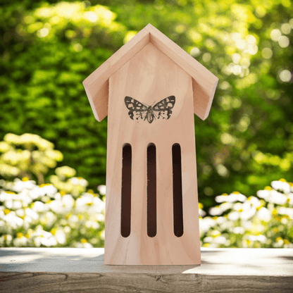 Wooden Butterfly House - Natural Pine Garden Enclosure for Butterflies - Small Pet Homes