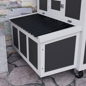 Wooden Chicken Coop with Bedding & Nesting Boxes for 1–6 Chickens – Outdoor Backyard Coop - Small Pet Homes